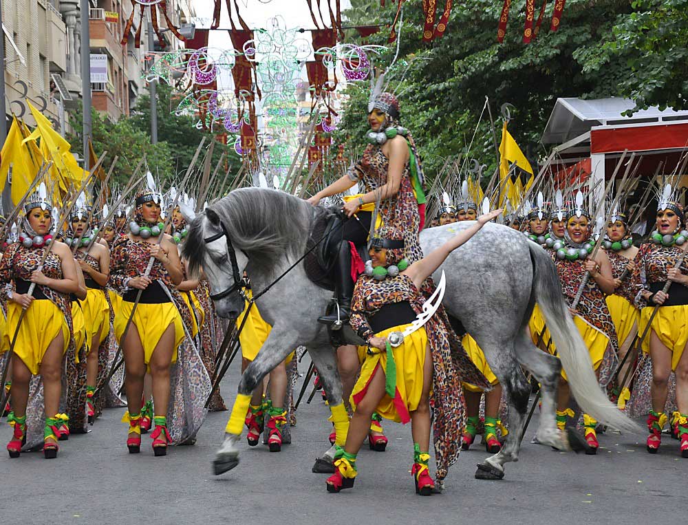 Morros y cristianos in the city of Elda Alicante 